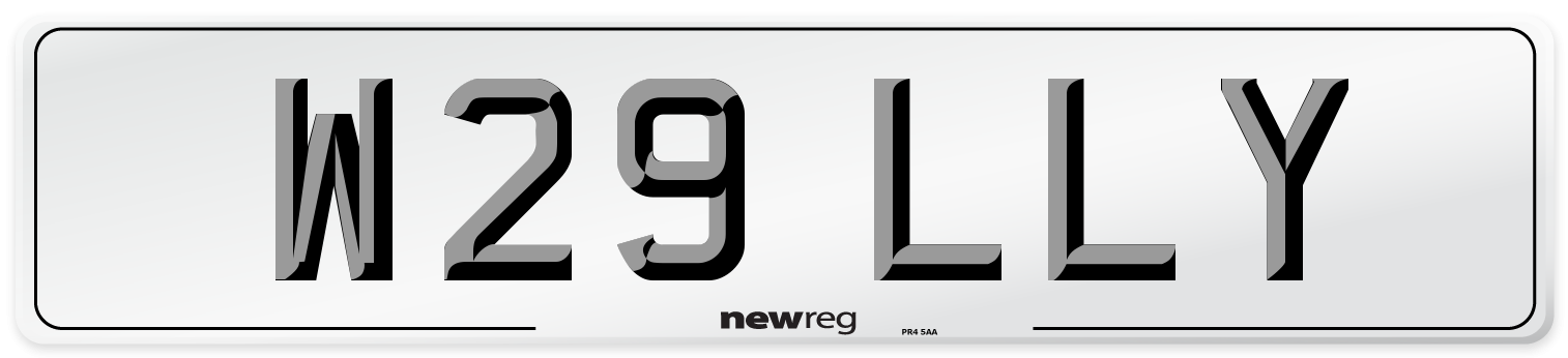 W29 LLY Number Plate from New Reg